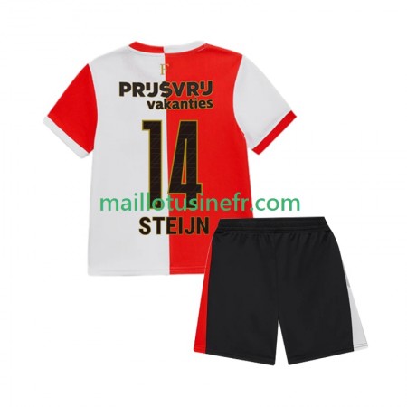 Maillot de Foot Feyenoord Rotterdam Sem Steijn 14 Domicile 2025-26 - Enfant
